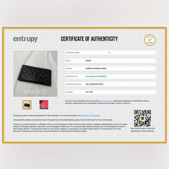 CHANEL Cambon Quilted Checkbook Wallet w/Bright Pink Interior and Entrupy COA - Picture 15 of 15